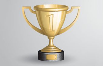 逼真的金色奖杯矢量素材(EPS)