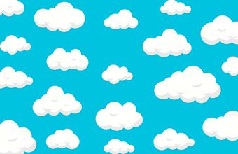 扁平风格简单的蓝天白云背景矢量素材(AI/EPS)