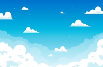 简单的蓝天白云背景矢量素材(AI/EPS)