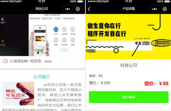 科技开发公司小程序前端静态模板源码